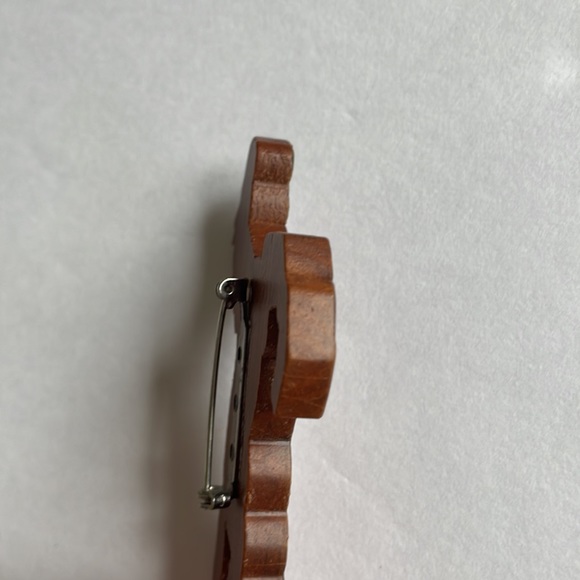 Vintage Hand Carved Hand Crafted Wood Horse Equestrian Pin Brooch Folk Art - Picture 10 of 12